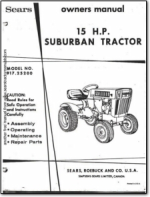 Sears Tractor manuals wiring diagram sears gt18 