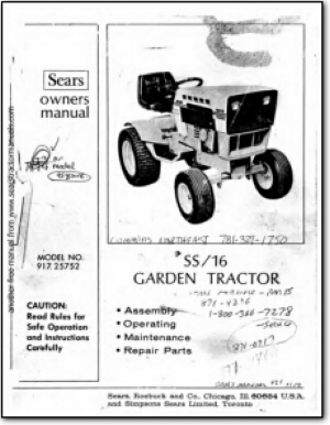 Sears Tractor manuals