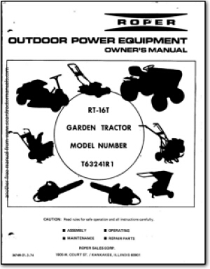Roper Tractor Attachment Manuals